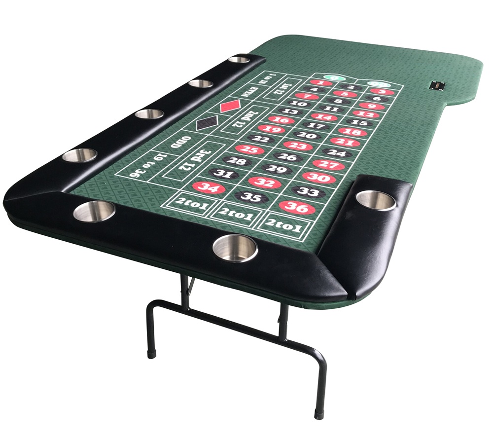 In stock !! 96" Roulette table w/ Tall folding metal legs