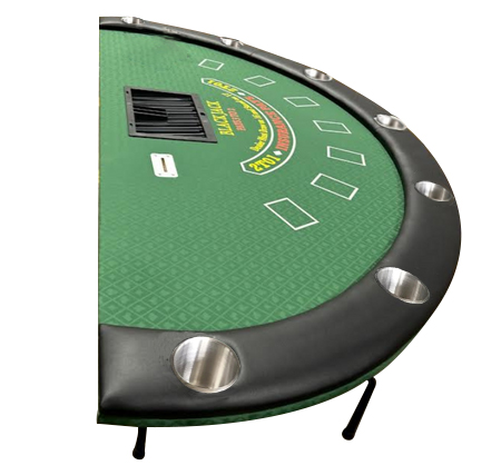 84 inch blackjack table green cupholders