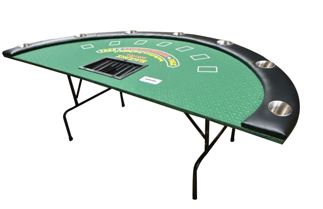 84 inch blackjack folding legs green