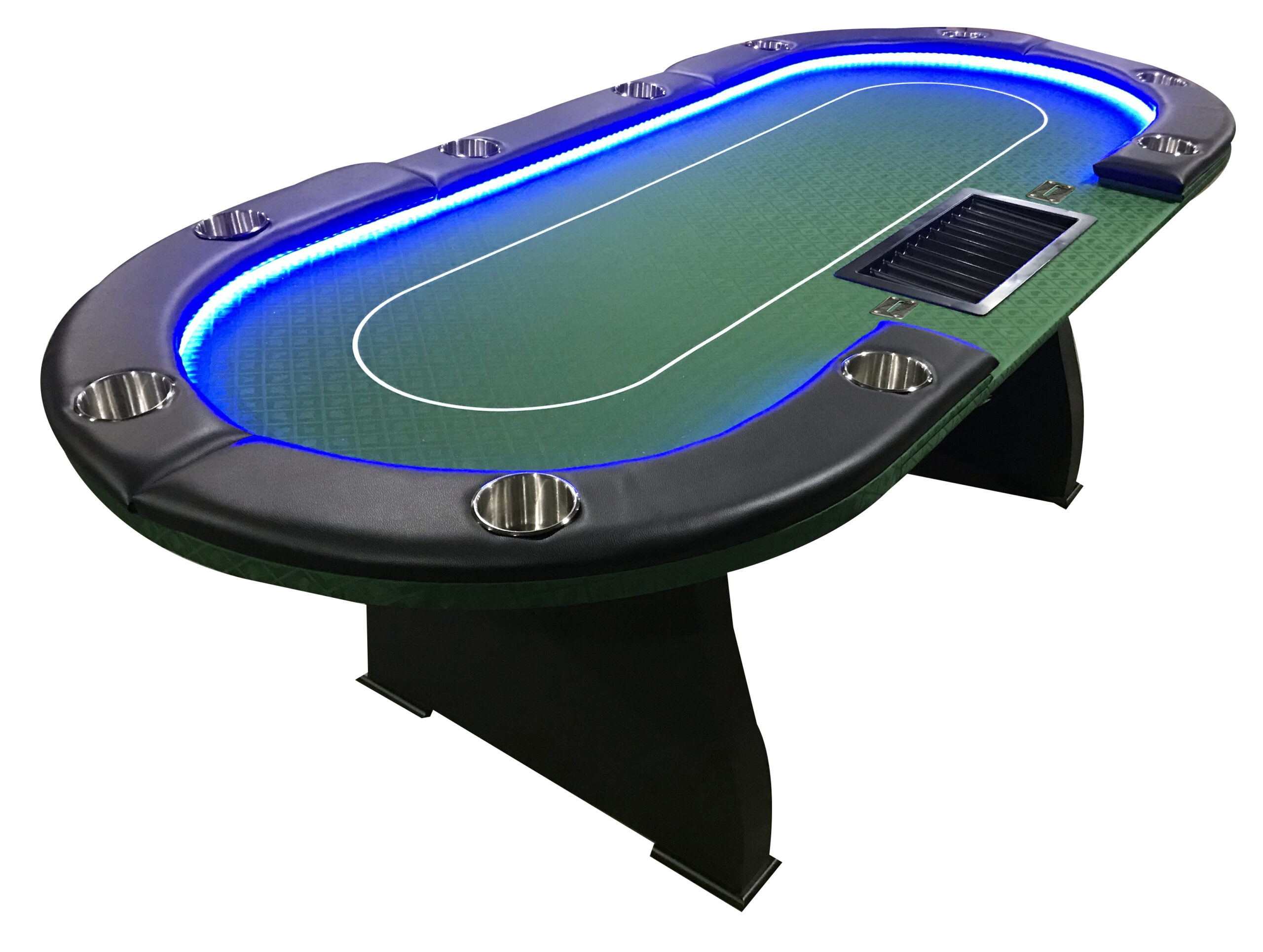 96 inch poker table with LED lights