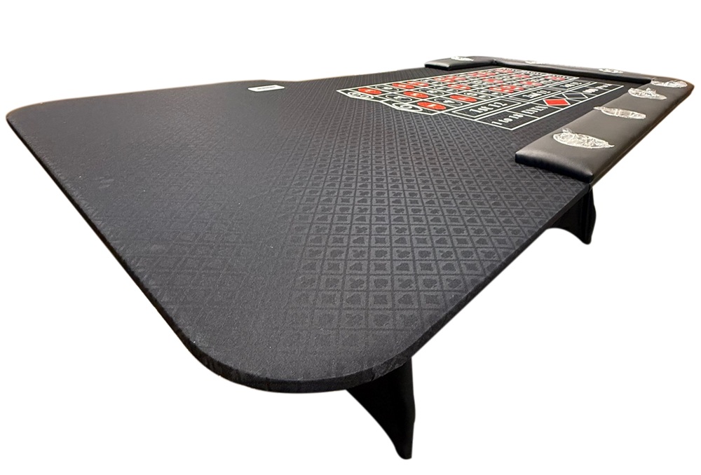 In stock !! 96" Roulette table w/ tall WS2 Wooden legs, black felt - Image 3