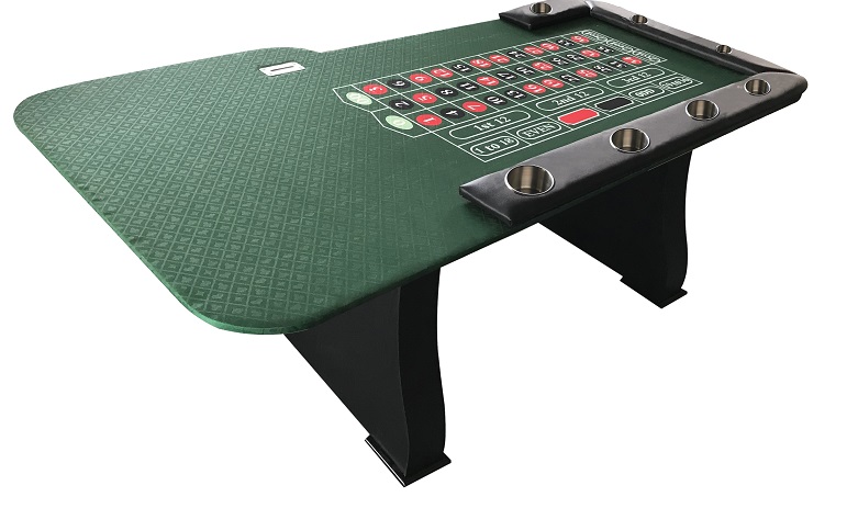 In stock !! 96" Roulette table w/ new 36" tall WS2 Wooden legs, black felt