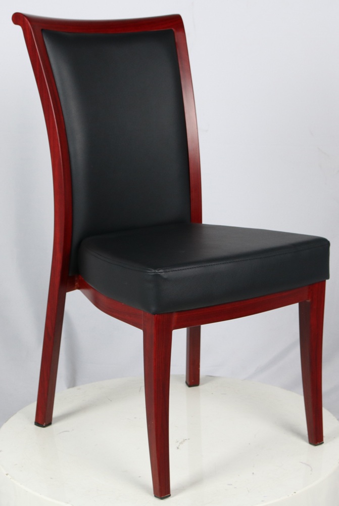 Dining room style poker chairs has mahogany colored legs & back