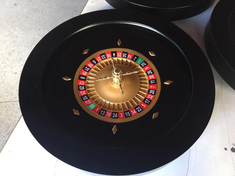 22 inch black roulette wheel