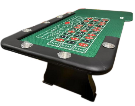 In stock !! 96" Roulette table w/ new 36" tall WS2 Wooden legs, black felt - Image 2