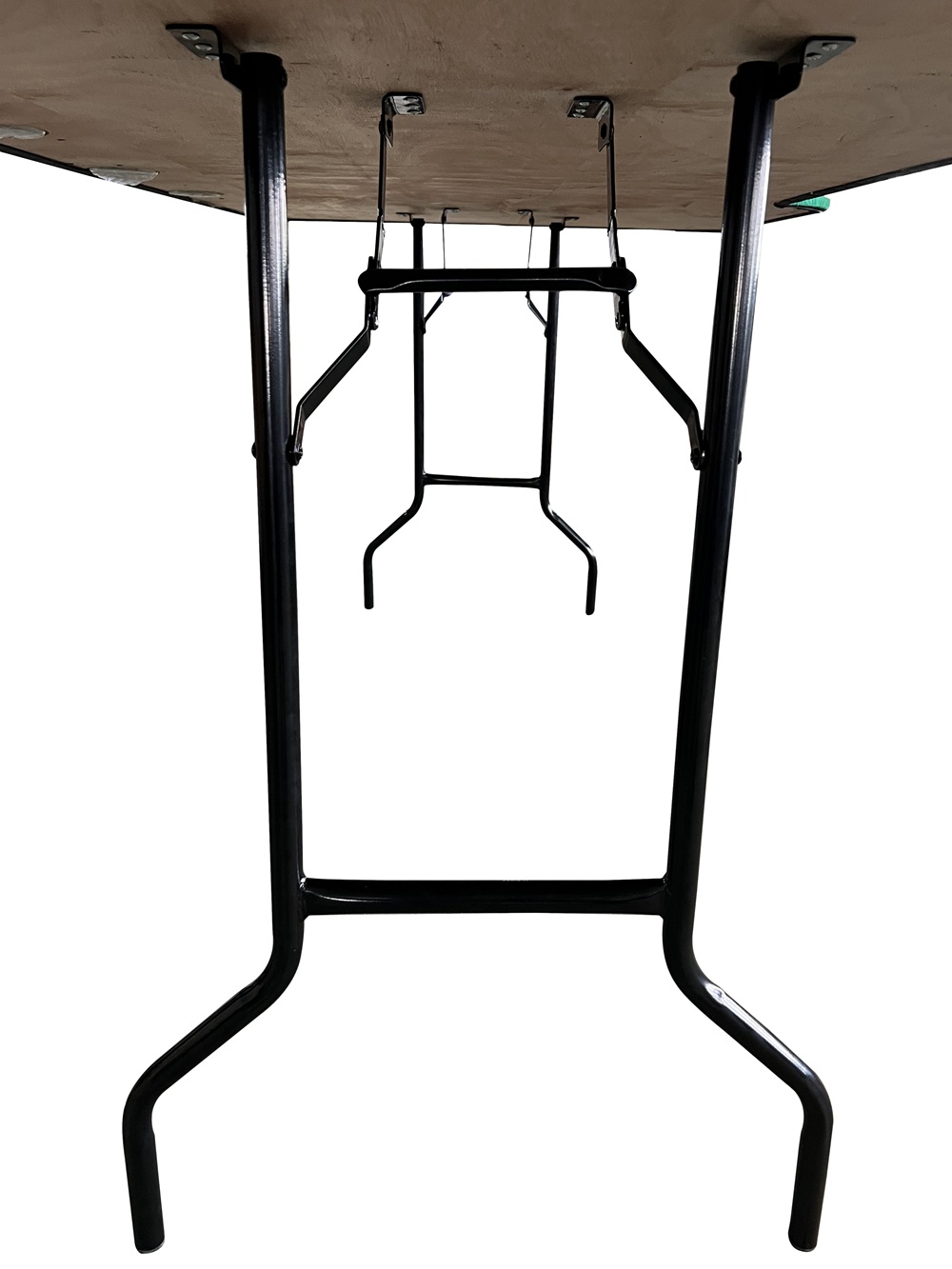 84" Blackjack Table, 37" Tall Folding Metal Legs, green felt, replaceable felt - Image 3