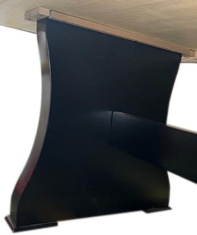 96" Roulette table w/ custom felt, folding metal legs - Image 14