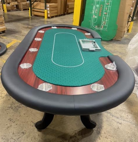 Discounted 96" poker table with some scratches